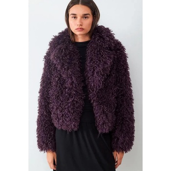 BALMOHK Палто Balmohk Faux Fur coat - Purple (Purple / Burgundy)