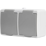Solight 5B308 - Двоен контакт за влажна среда IP54 (SL1066)