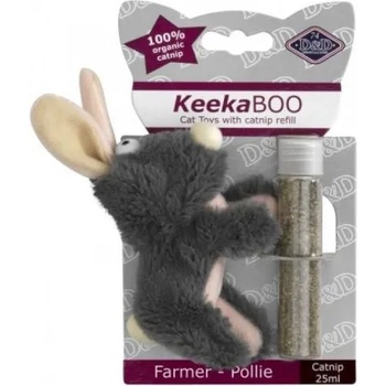 Image 1 of EBI Играчка за котки EBI KeekaBOO Farmer - Pollie - плюшена играчка Зайче, с котешка трева 8, 5 см - EBI Белгия 402-427606