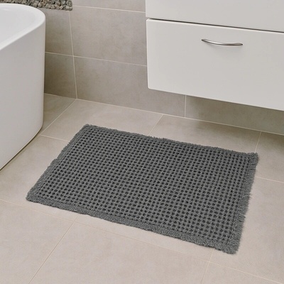 Takoy Vaflový protiskluzový koberec do koupelny 51x81 tmavě šedý-HT-00450 | 51 x 81 cm