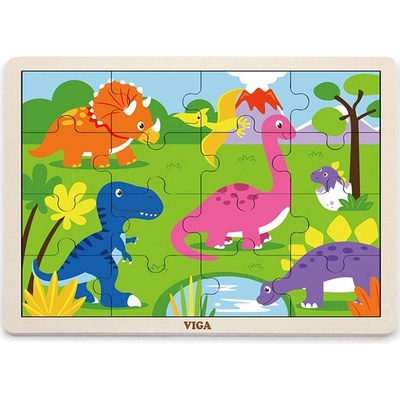 Viga puzzle 16 dílků dinosauři