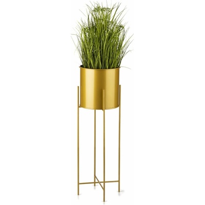 HowHomely KOVOVÝ květináč se stojanem GOLDEN 75X21 CM ZLATÁ