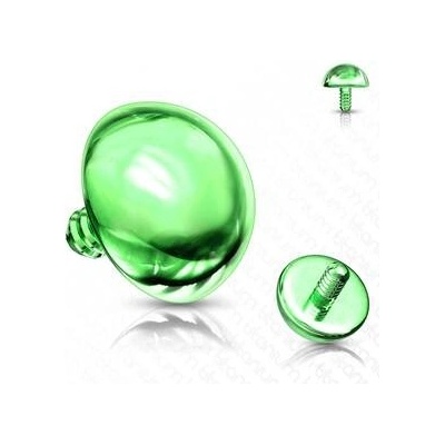 Šperky4U microdermal ozdobná část půlkulička zelená MD01050-5G