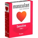 Masculan Single: Typ 1 (sensitive), 3 condoms