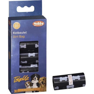 Nobby Sáčky na trus TidyUp 4 x 15 čierna/vzor
