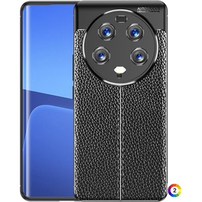 Xiaomi 13 Ultra Удароустойчив Litchi Skin Калъф и Протектор