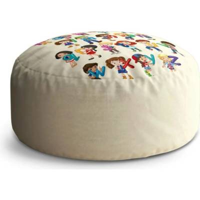 Sablio Taburet Circle Abeceda: 38x48 cm