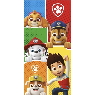 Jerry Fabrics - Detská plážová bavlnená osuška Tlapková patrola / Paw Patrol / 70 x 140 cm