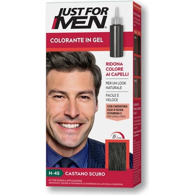Just for men šampón na zakrytie sivých vlasov farba tmavo hnedá H45