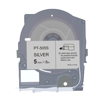 PRO-MAX Max LM-505S, 5mm x 8m, сребро съвместима лента (PT-505S)