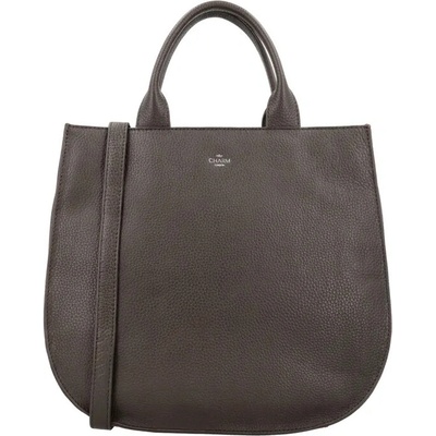 Charm London Tmavě hnědá luxusní kožená shopper kabelka „Euphoria“