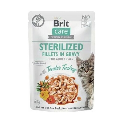 Brit Care Cat Sterilised Fillets in Gravy Tend.Turkey 6 x 85 g
