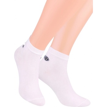 Steven kotníkové ponožky sport jednobarevné bílá