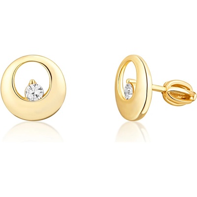 JVD Pozlátené strieborné náušnice so zirkónmi SVLE1569XH2GOSR