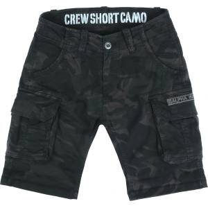 Alpha Industries мъжки къси панталони ALPHA INDUSTRIES - Crew - black camo_196201