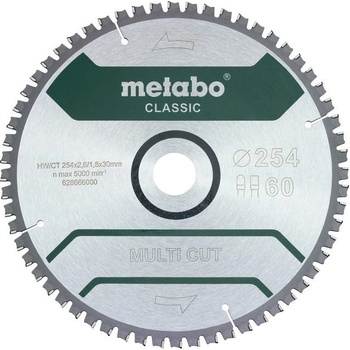 Metabo kotouč pilový MULTI CUT CLASSIC 254x30 60FZ/TZ 5°neg. 628285000