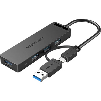 Vention USB 3.0 4-Port Hub with USB-C and USB 3.0 2-in-1 Interface and Power Adapter CHTBB 0.15m