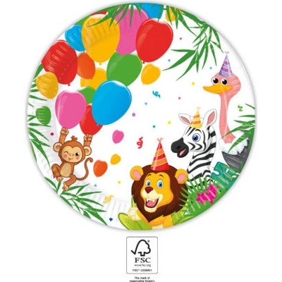 Procos Kvalitné kompostovateľné taniere Jungle Balloons