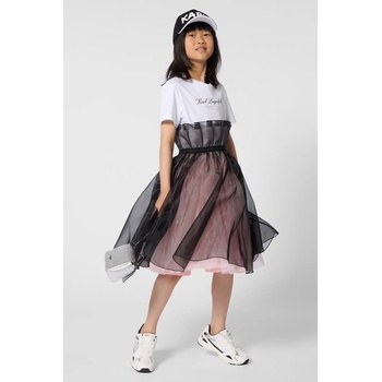 Karl Lagerfeld Детска памучна шапка с козирка Karl Lagerfeld (Z31222.50.56)