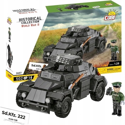 COBI 2657 World War II Nemecké obrnené vozidlo Sd.Kfz. 222 1:28