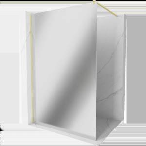 Mexen Kioto душ преграда Walk-in 120 x 200 cm, огледало 8 mm, златно четкано - 800-120-101-55-50 (800-120-101-55-50)