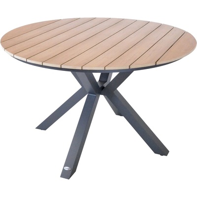 ROJAPLAST Záhradný stôl, hliníkový, okrúhly GIVERNY, 120 cm