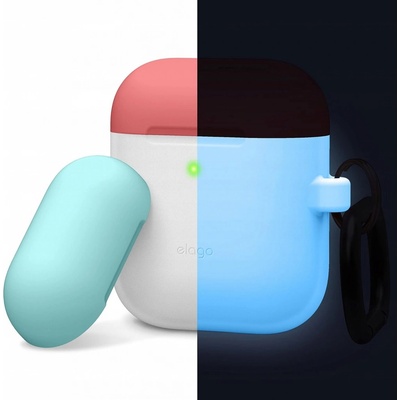Elago AirPods Silicone Duo Hang Case EAPDH-LUBL-IROCBL