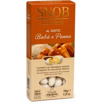 Confetti Snob Babà e Panna dražé v bielej čokoláde Crispo 150 g
