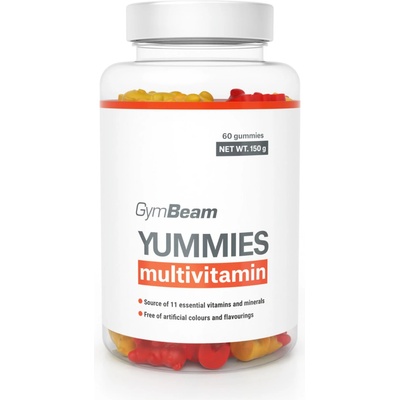 GymBeam Multivitamín Yummies pomaranč citrón čerešňa 60 kapsúl