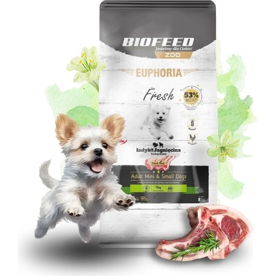 Biofeed Euphoria Mini & Small Krůta a jehněčí maso 8 kg