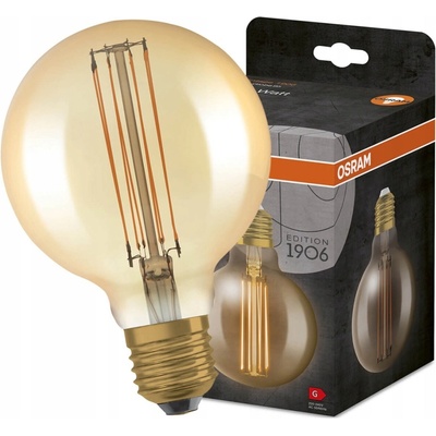 Osram LED žiarovka globe Vintage, 8,8 W, 806 lm, teplá biela, E27