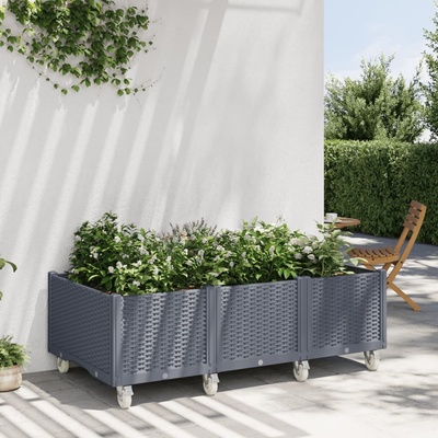 vidaXL truhlík na kolečkách modrá šedá 150 x 80 x 54 cm PP