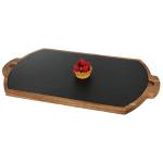 Horecano Дъска за презентация с каменна плоча и дръжки 39.5х22 cm (плоча-32.5х19 cm) (SLWD-PL-RE-3922) (0108223)