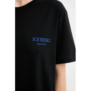 Iceberg Памучна тениска Iceberg дамска в черно (F046.6327.)