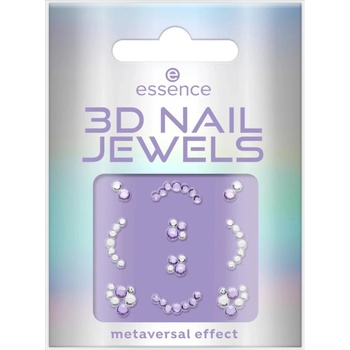 Essence 3D šperky nálepky na nechty kamienky 01 Future Reality 10 ks