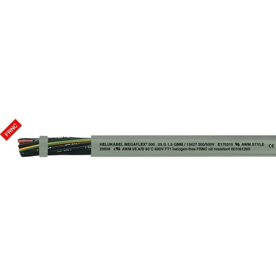 Helu MEGAFLEX® 500 13399-1000 riadiaci kábel 7 G 1 mm² 1000m sivá