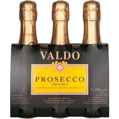 Valdo Prosecco ! Valdo Extra dry 3 x 0,2 l