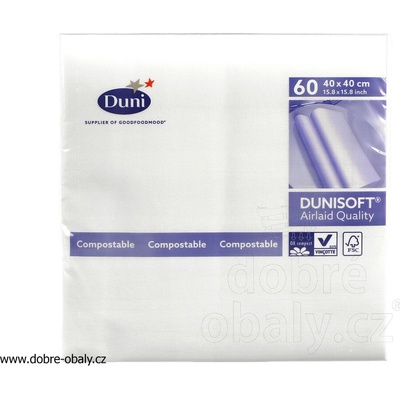 ubrousky Duni soft white 60ks 40x40 – Zboží Dáma