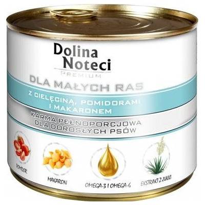 Dolina Noteci PREMIUM за малки породи с телешко, домати и макаронени изделия 185 г