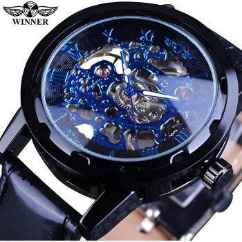 Winner Часовник Winner RE-14450 - Черен / Син KP14450 (RE-14450)