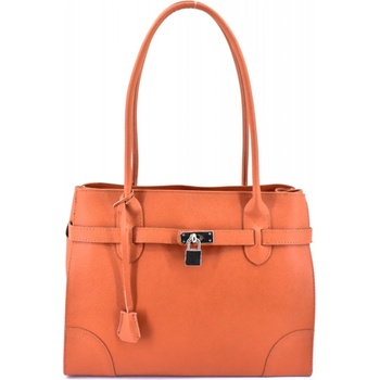 Arteddy dámská kožená kabelka shopper světle hnědá