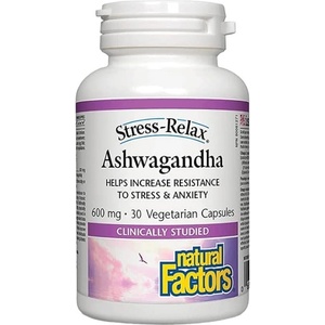 Natural Factors Stress-Relax Ashwagandha, 600 mg, 30 капсули, Natural Factors
