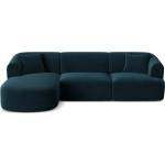 Cosmopolitan Design Кадифен ъглов диван в петролен цвят (ляв ъгъл) Campi - Cosmopolitan Design (COS_LC_L_120_F1_CAMPI5)