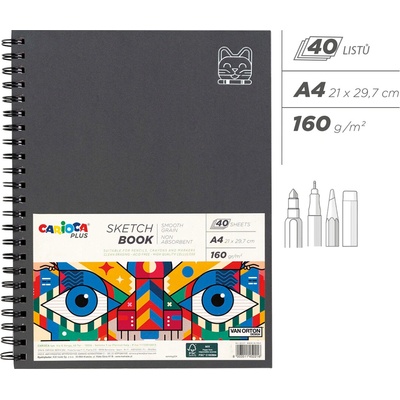 Carioca PLUS skicovací blok, A4, 40 listů/160 g
