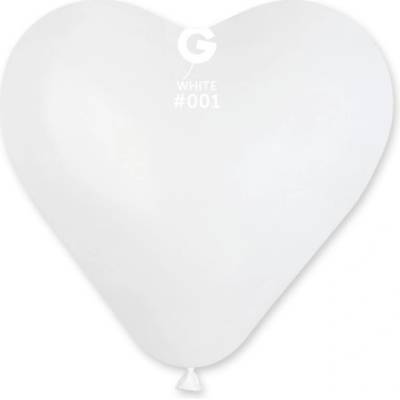 Smart balloons Balónik srdce latexový biely 44 cm