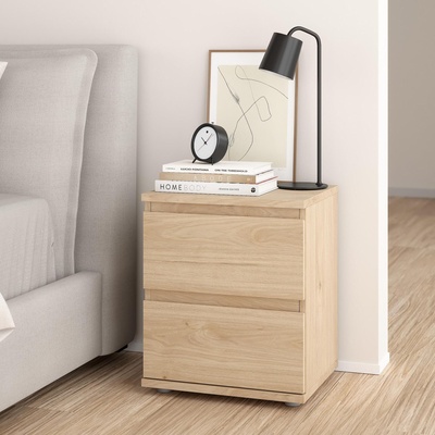 Нощно шкафче Nova с 2 чекмеджета Jackson Hickory