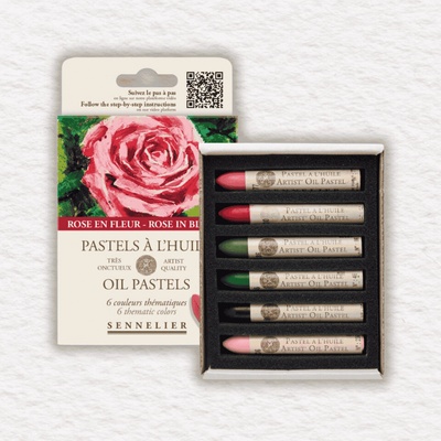 Sennelier olejové pastely rose in bloom 6 ks
