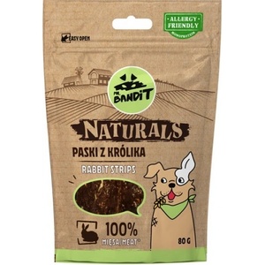 VetExpert Mr. Bandit Naturals rabbit stripes - лакомство за куче, ленти от заешко месо, 80 гр - Полша