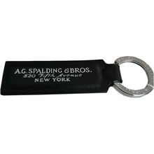 Přívěsek na klíče A.G. SPALDING & BROS Kožená Key ring Line Navy, A.G. SPALDING & BROS.