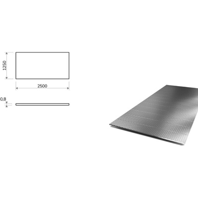 Nerezový plech dekor 5WL - 1,25x2,5 m, tloušťka 0,8 mm + fólie